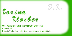 dorina kloiber business card